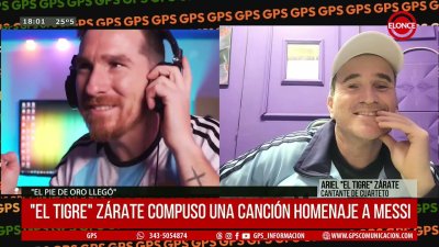 "El Tigre" Z&aacute;rate: su canci&oacute;n "El Pie de Oro Lleg&oacute;" homenaje a Messi se hizo viral por el mundial
